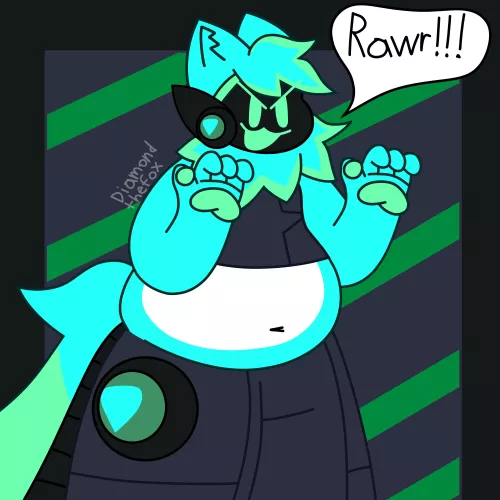 I drew my fursona as a proot :3