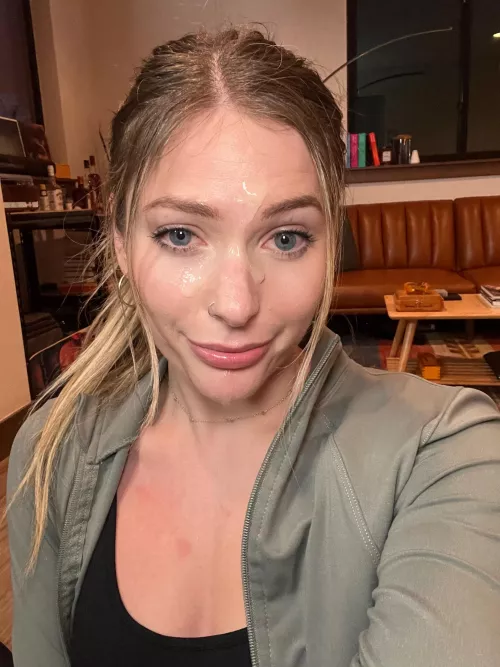 I love swallowing and creampies but I can’t help how much I love the way cum looks on my face