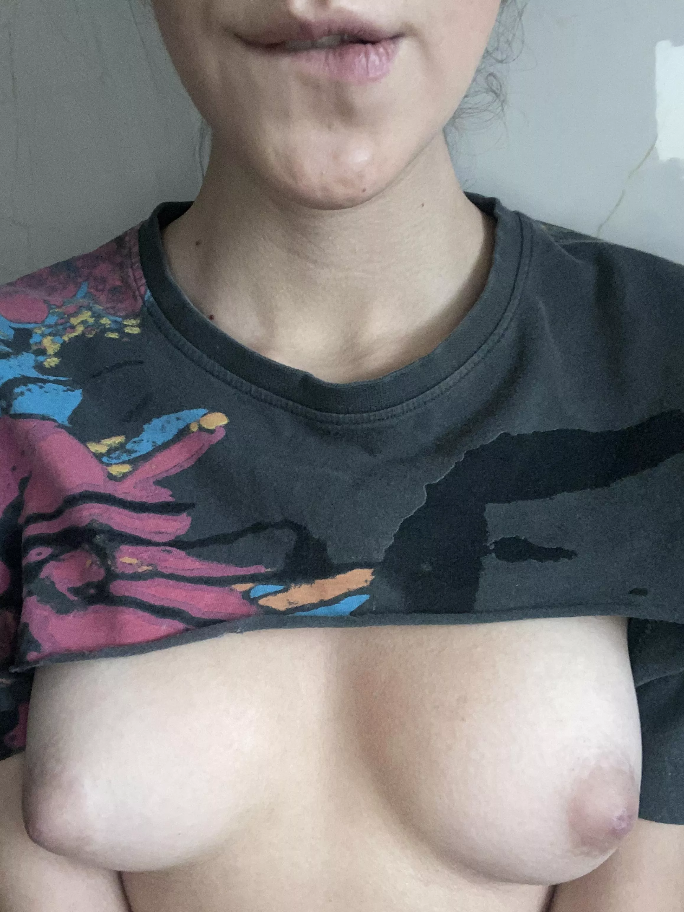 I love wearing short tops