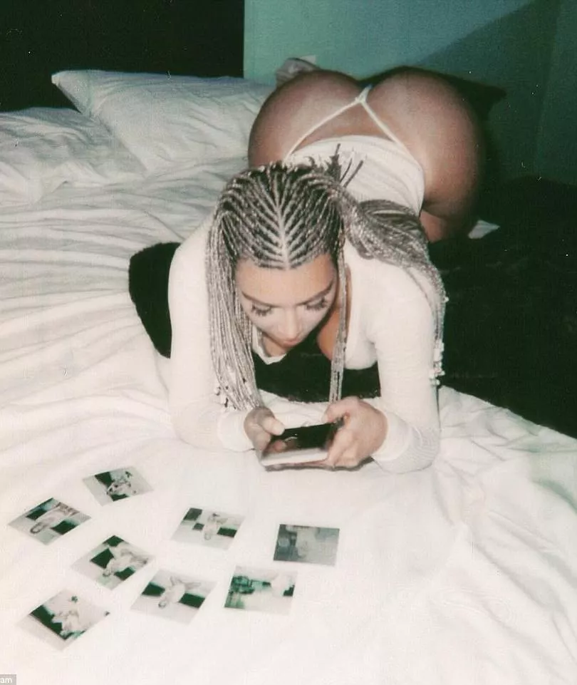 Imagine you see Kim in bed like this