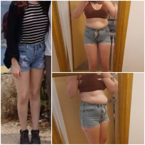 Keep outgrowing my clothes since meeting my bf 🐽😅