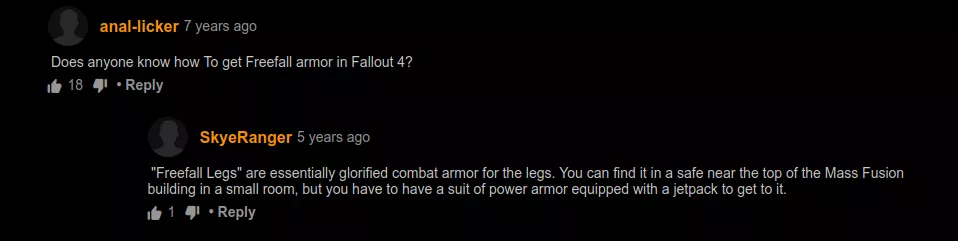 those are some hot lesbians... but how do you get freefall armor in fallout 4?