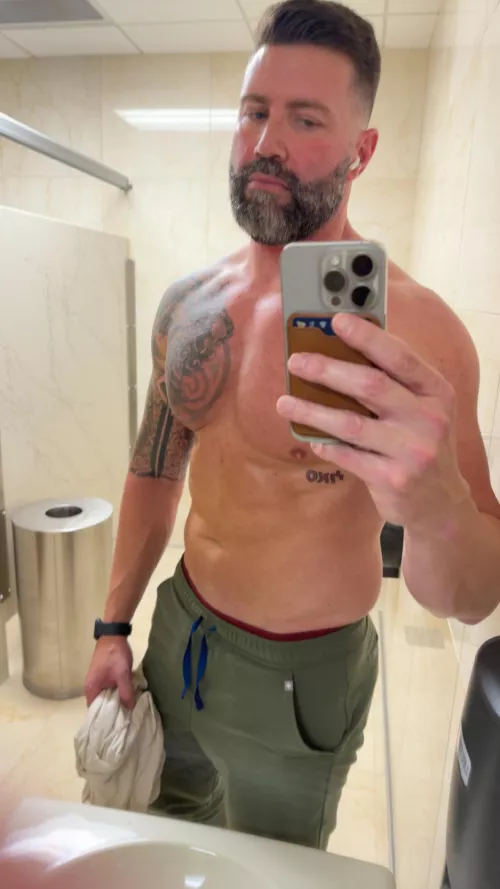 [44] scrubs in a seedy bathroom stall… still sexy?