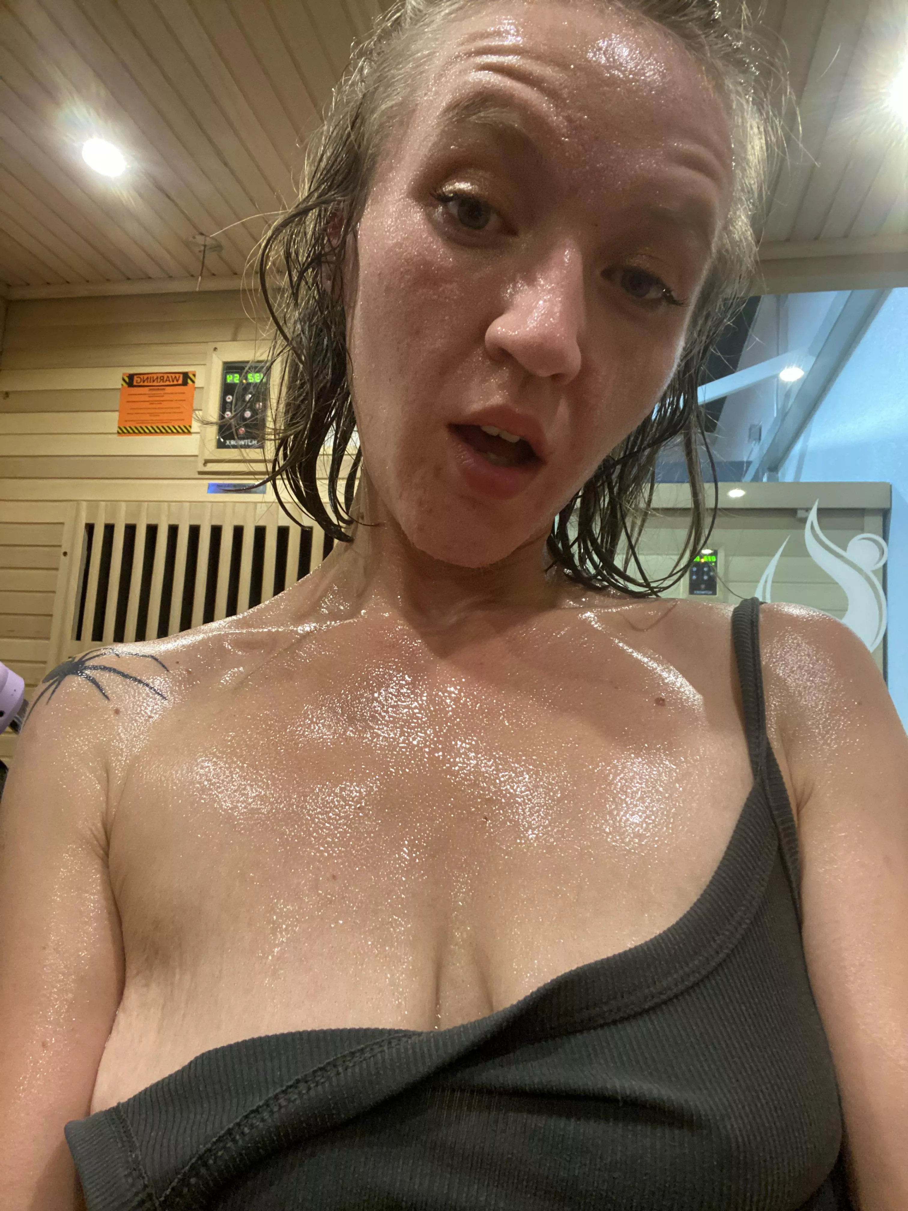 Always dripping after my sauna cycle class