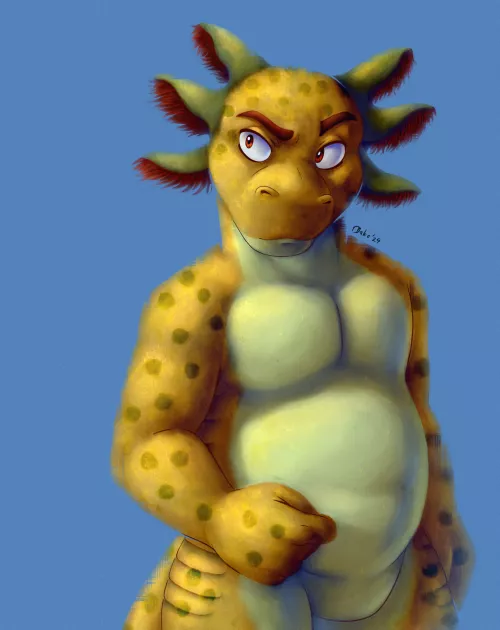 Aquatic western tiger salamander // Art by me