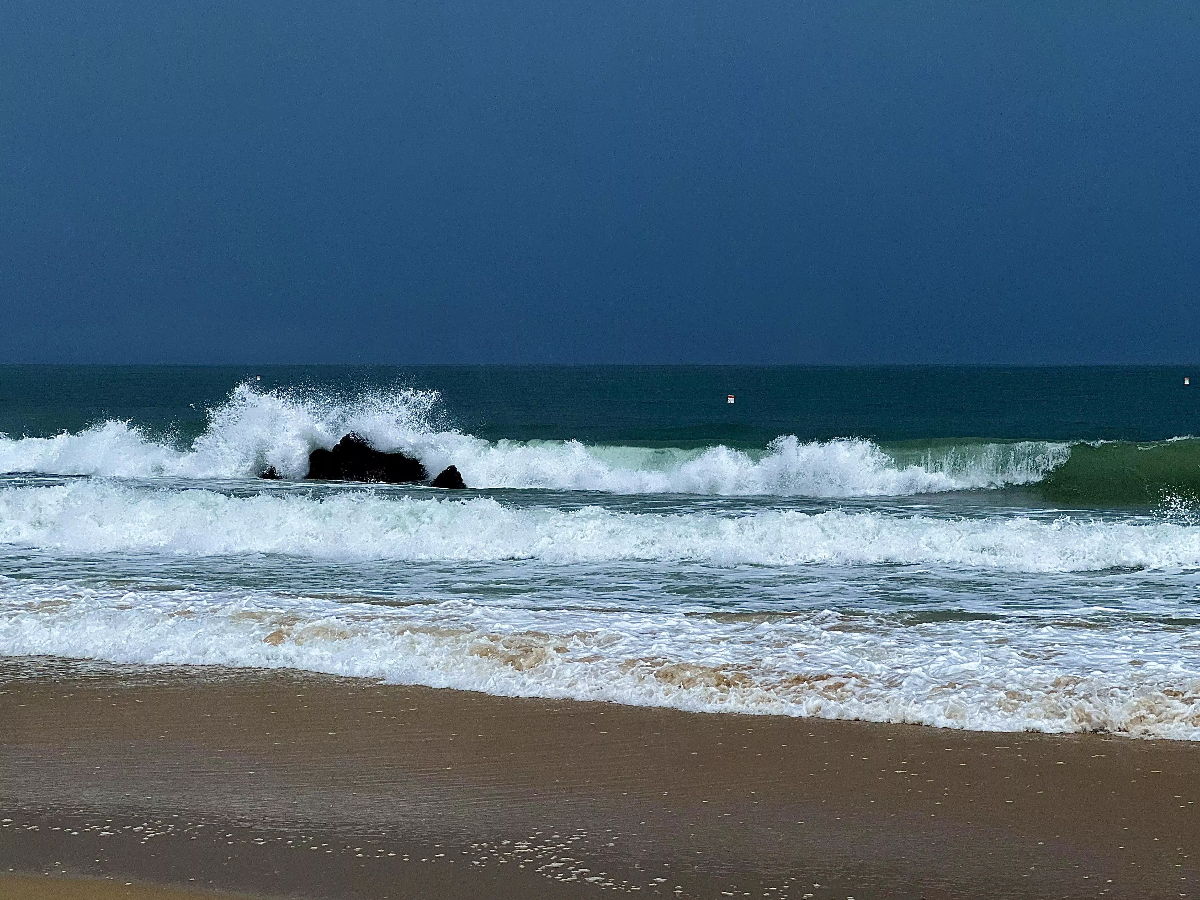 Corona del Mar State Beach during thunderstorm 