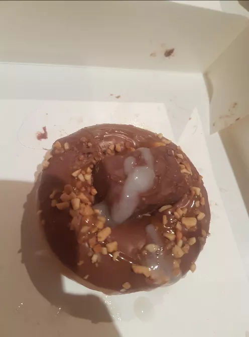 Cum glaze donut 🍩 take a bite