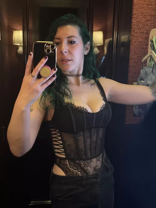 Deep emerald and lace