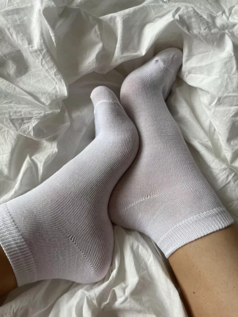 Do you like my white ankle socks? [F]