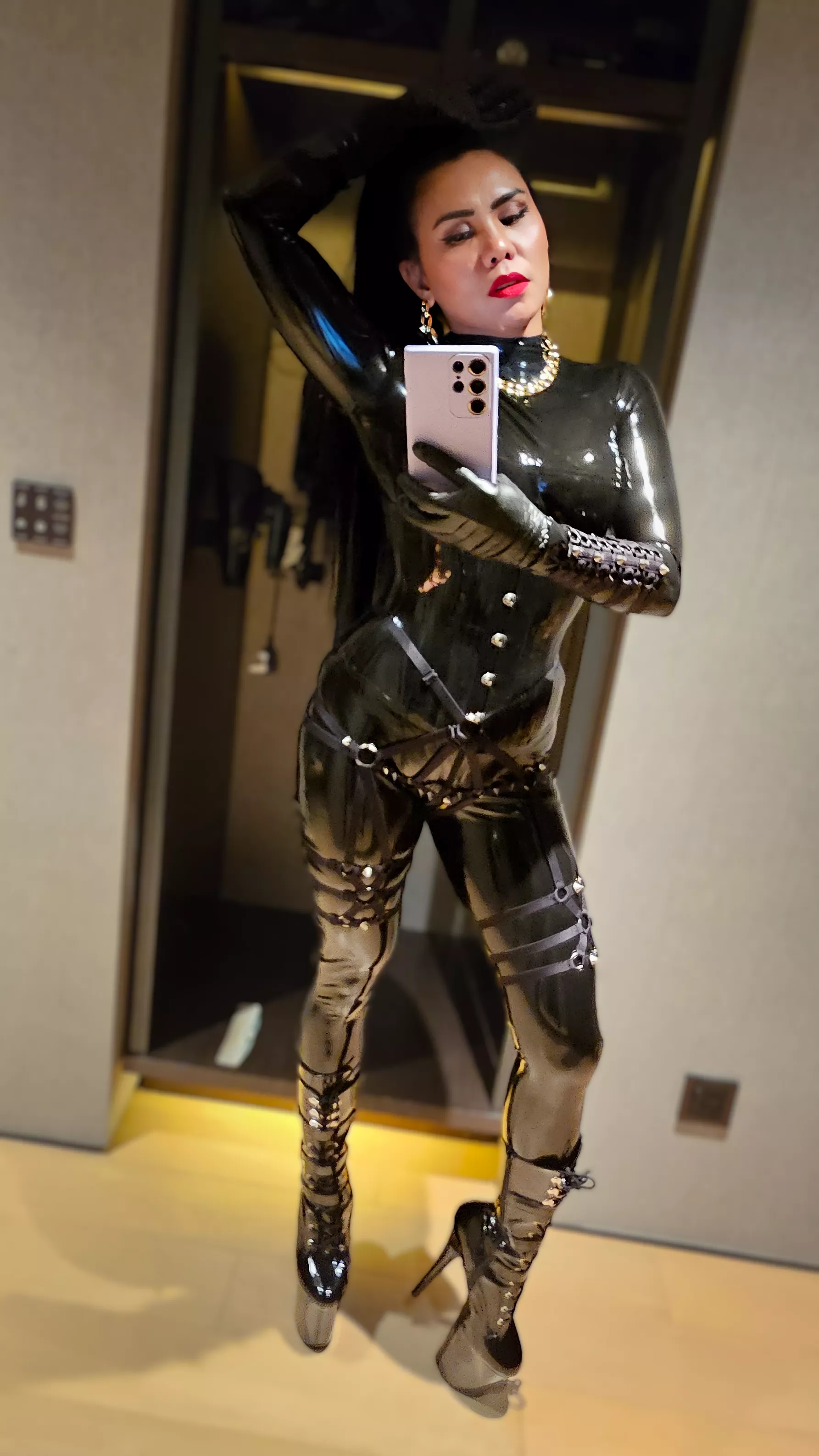 Full Black Latex Catsuit 🖤