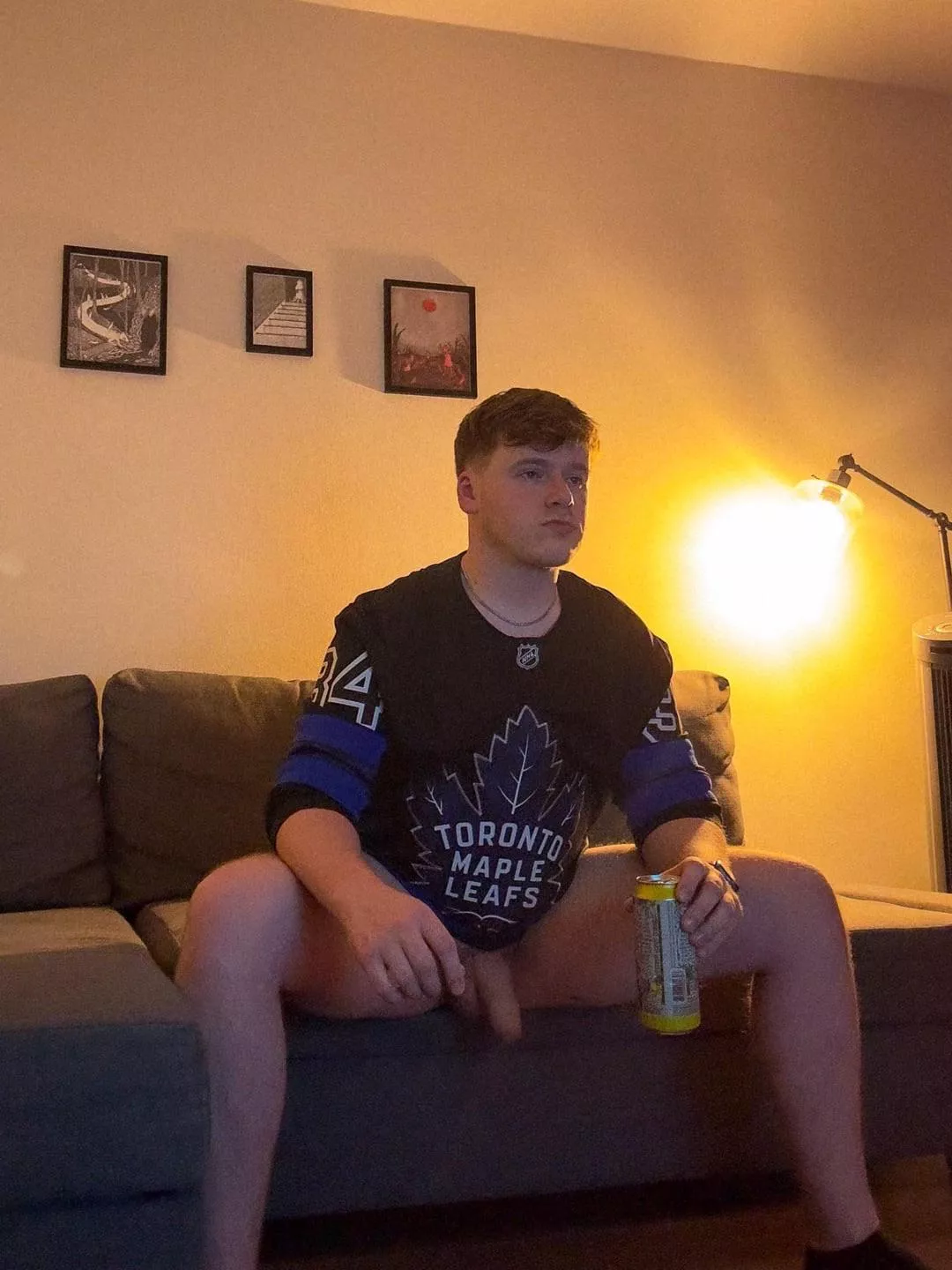 In this house we don’t wear pants when we watch hockey 😈🏒