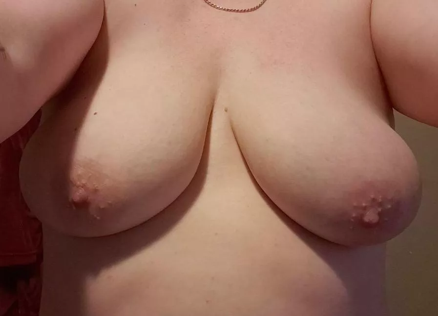 I've been a naughty girl today. Are you sucking these or are you cumming on them?