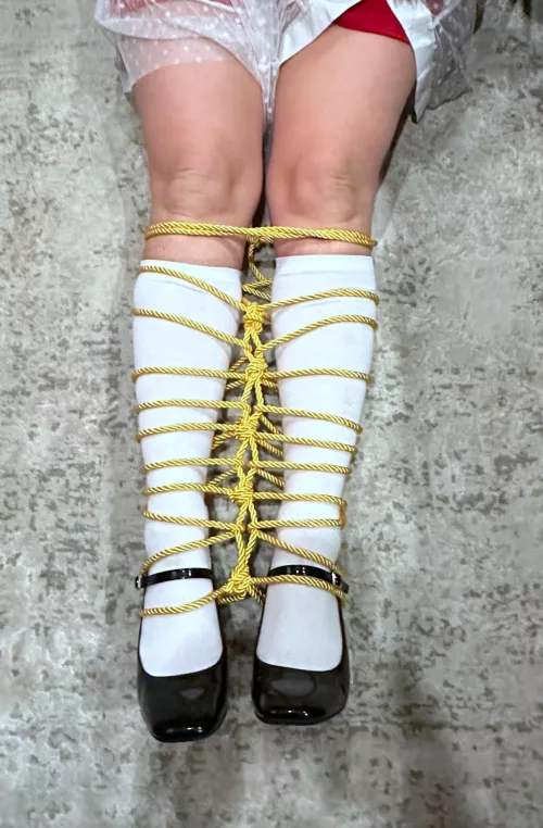 Leg ladder late at night