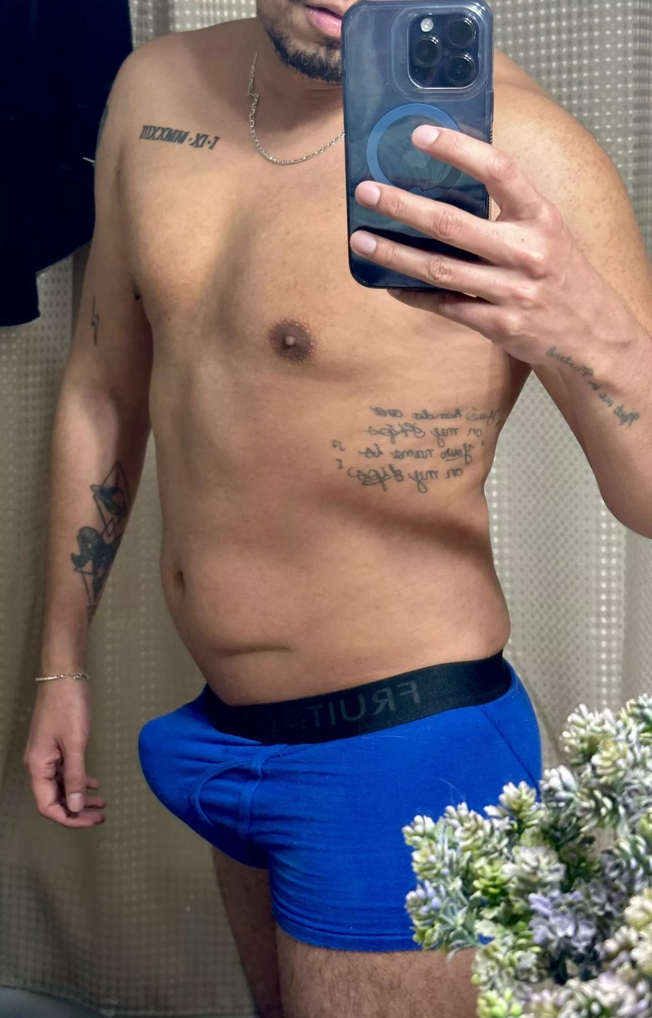 My hard cock makes me want to go a size higher on my boxers