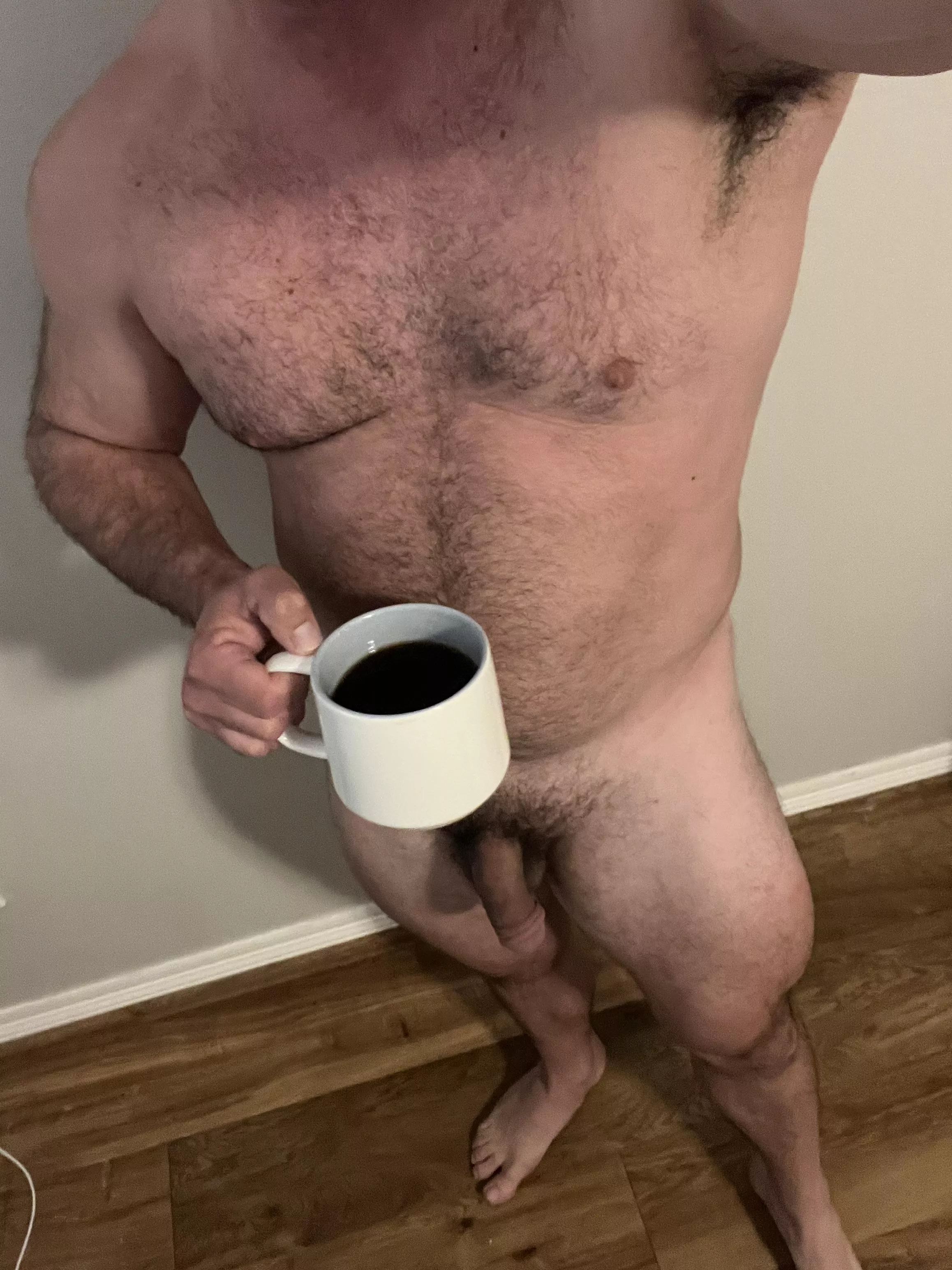 Naked coffee time!