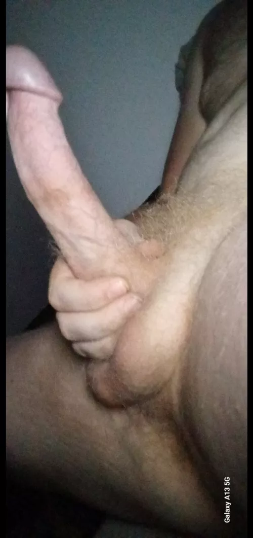 No hiding this big beauty behind a foreskin 