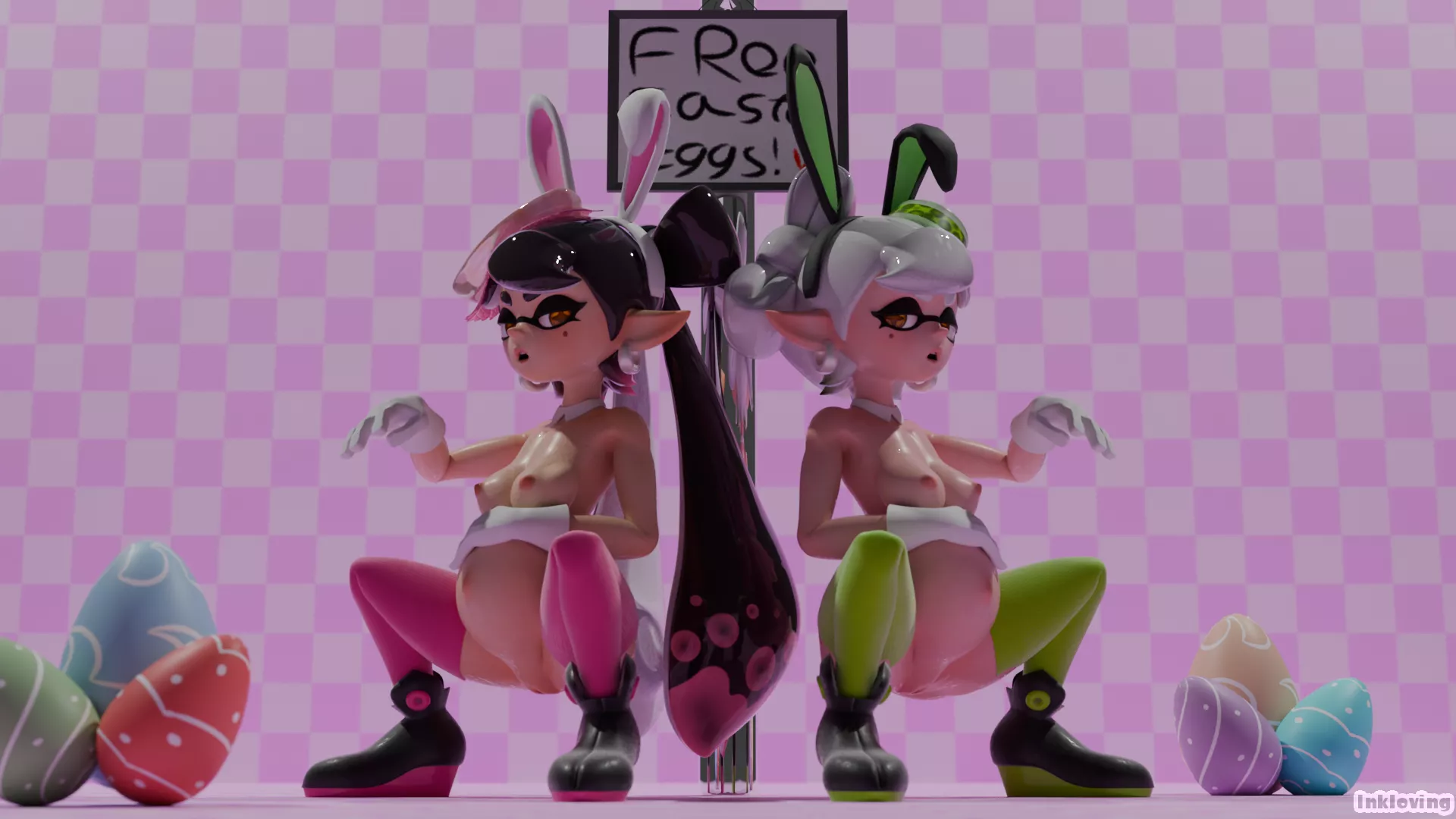 [OC] The Squid Sisters have a... unique way of celebrating Easter