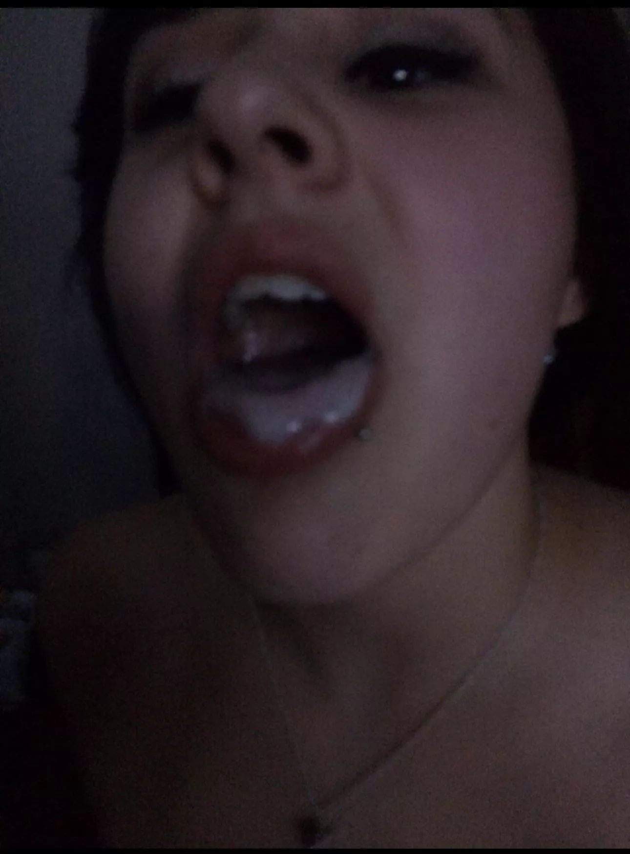 Storing allll your cum inside my mouth 