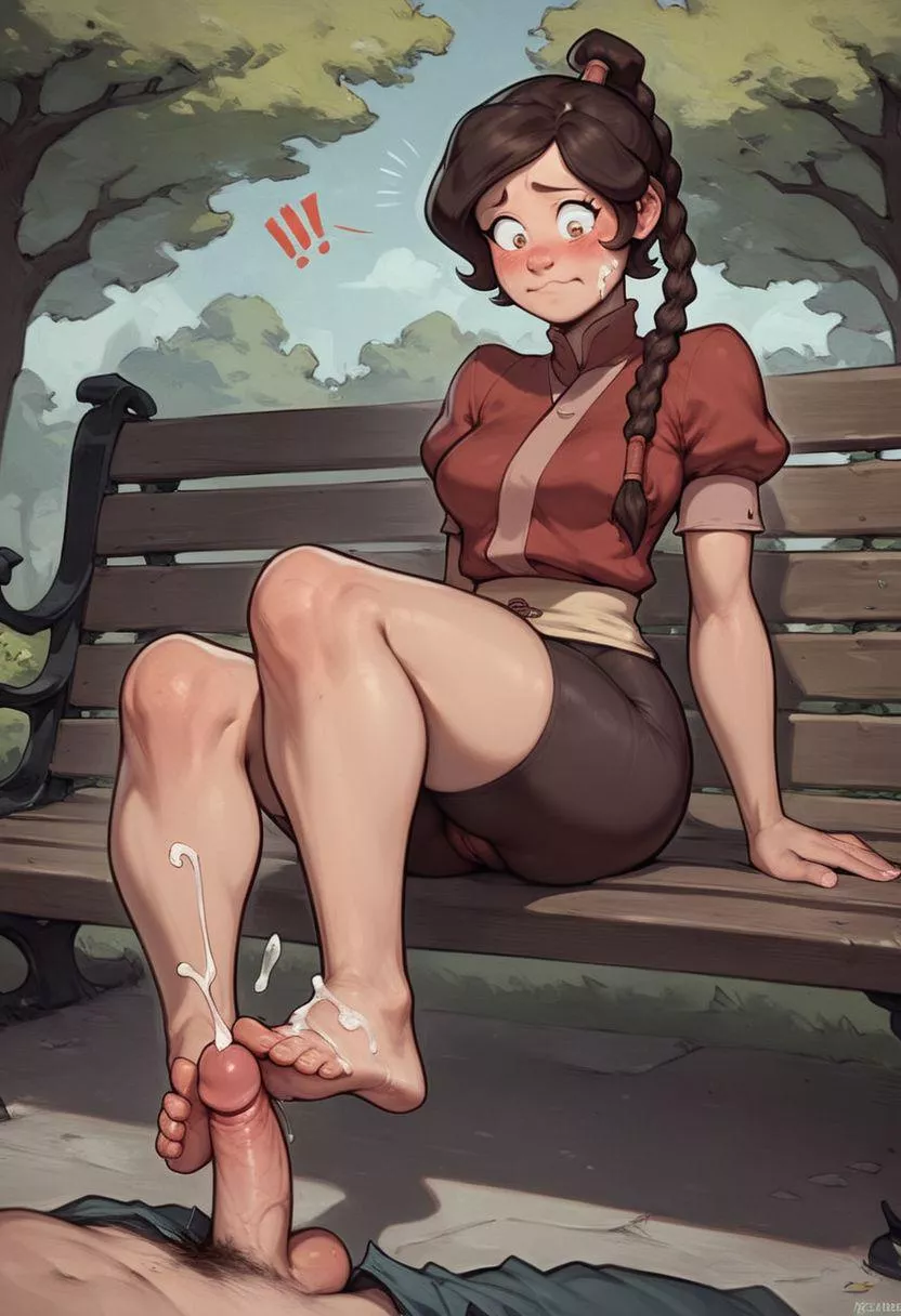 The men found out how nimble Ty Lee was with her feet [Avatar: the Last Airbender]