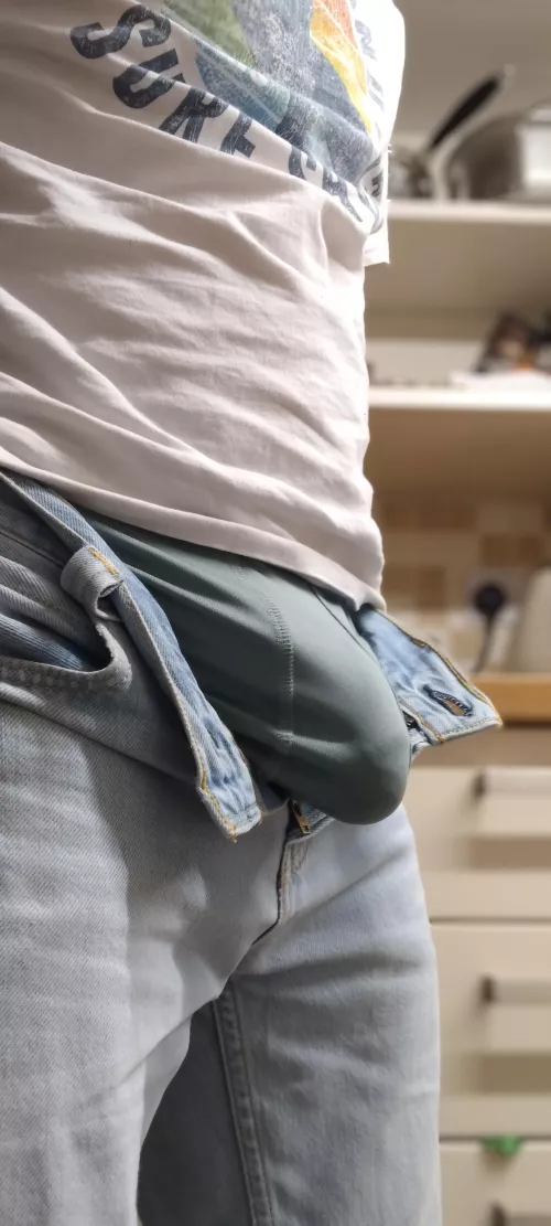 These jeans are too tight...that's better