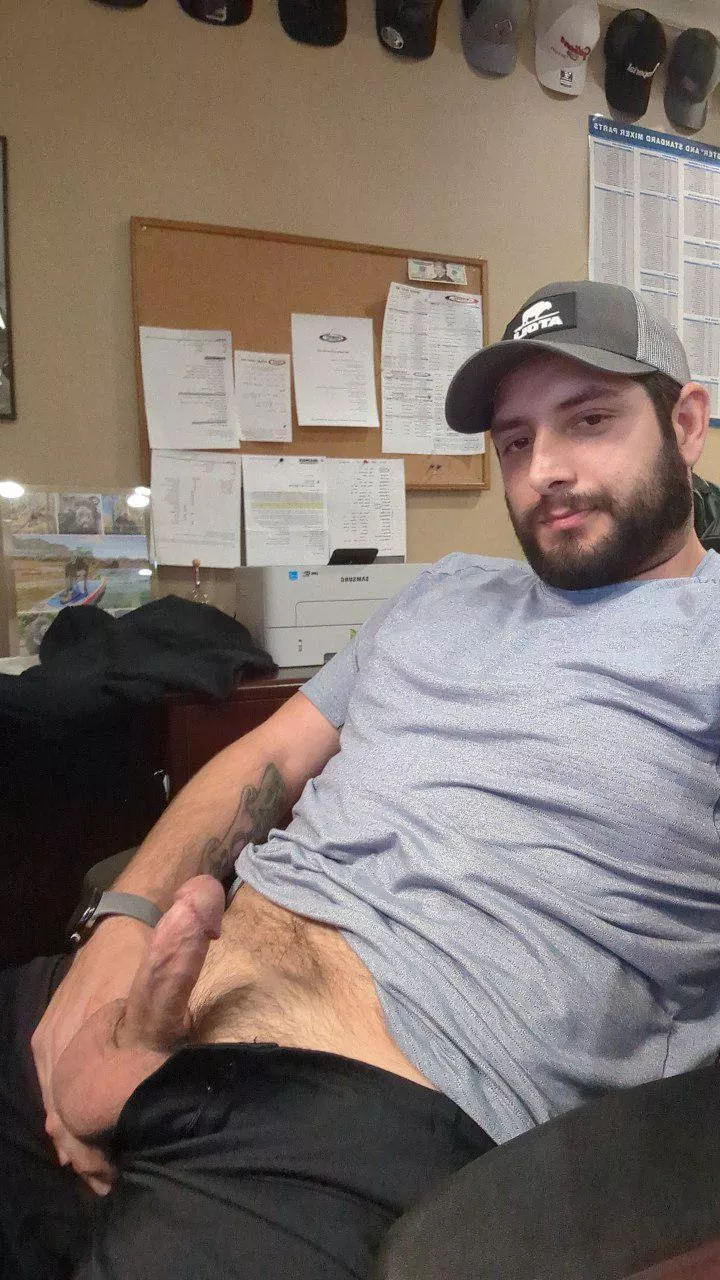 Would you cum into my office? 