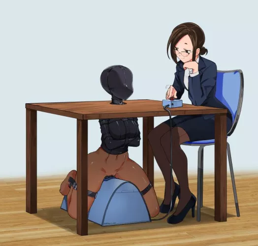 Arent you enjoying that treatment pet? Dont worry, dont try and speak, the mask will block it all off. Just sit and enjoy the pleasure. Once my work is finished I'll attend to you. Dont worry, I should be done in only 4 hours. (Eudetenis)