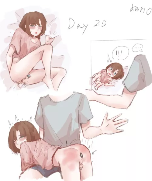 At day 25 you were starting to wonder if he would actually keep his promise and unlock you by the end of the month...but he had other plans