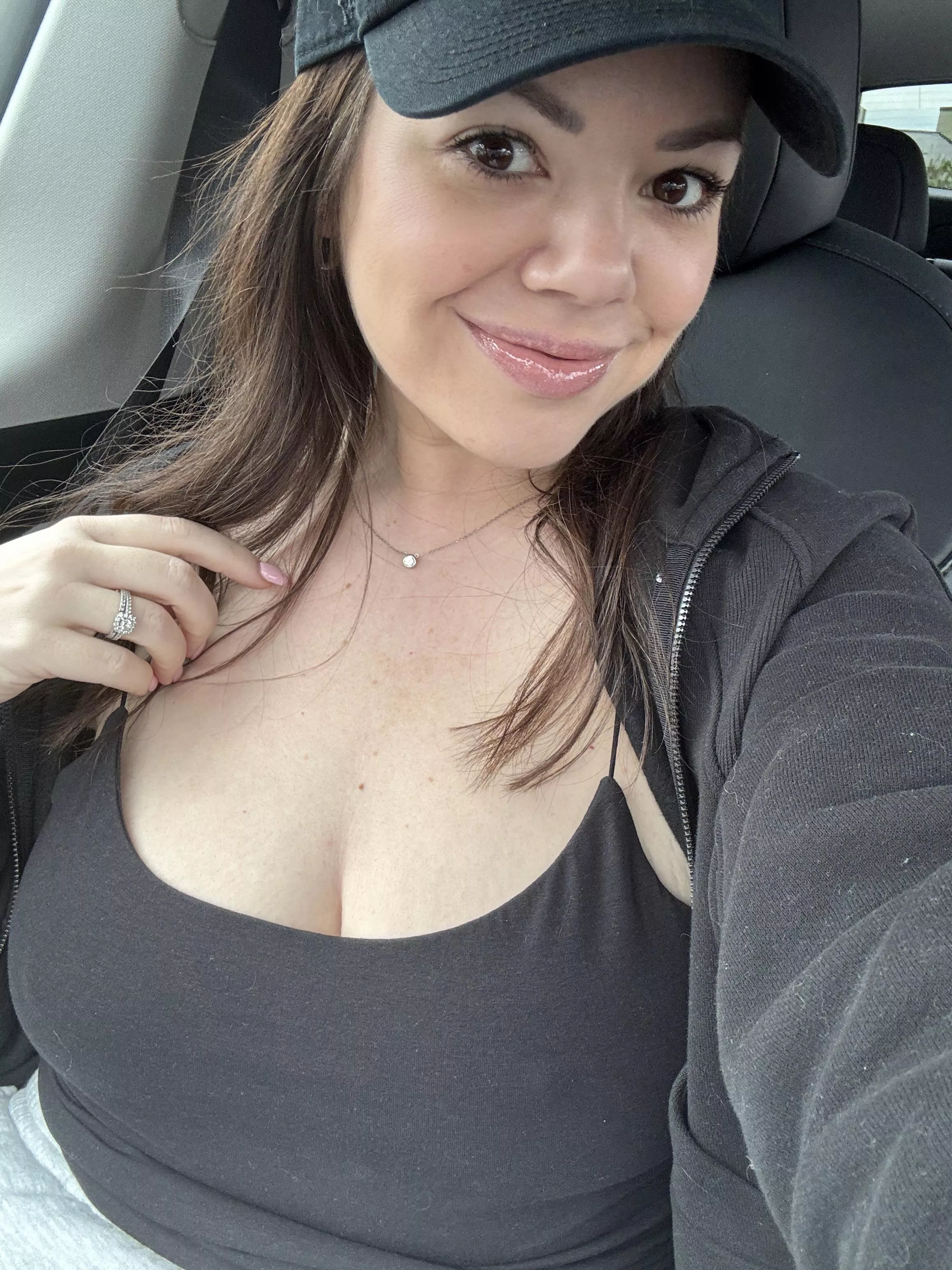 Bored and braless waiting for my kid…
