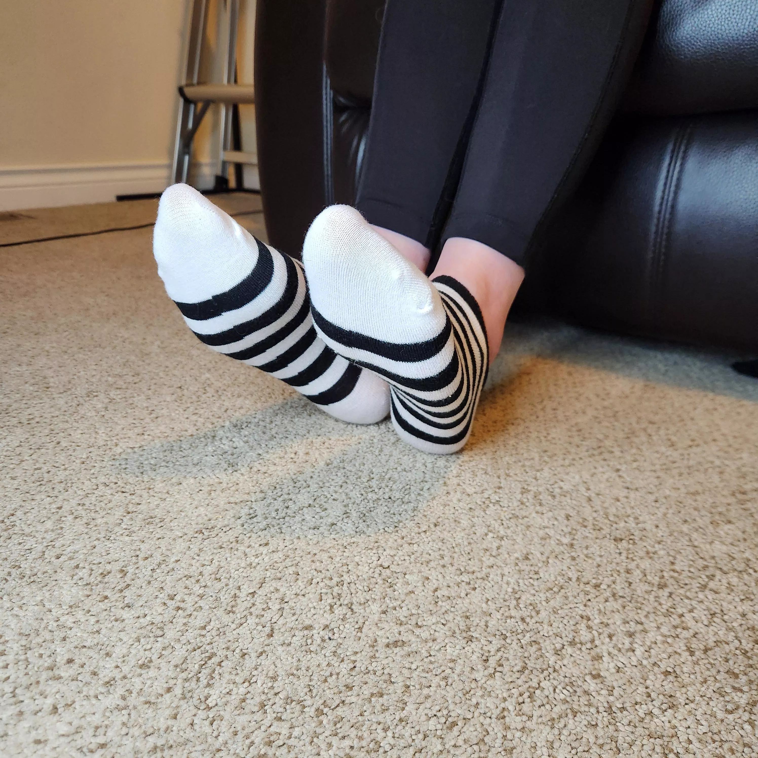 Changing it up with striped ankle socks, come on don't be shy, lean in a little closer