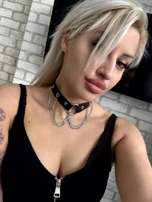 Collared beauty in need of discipline