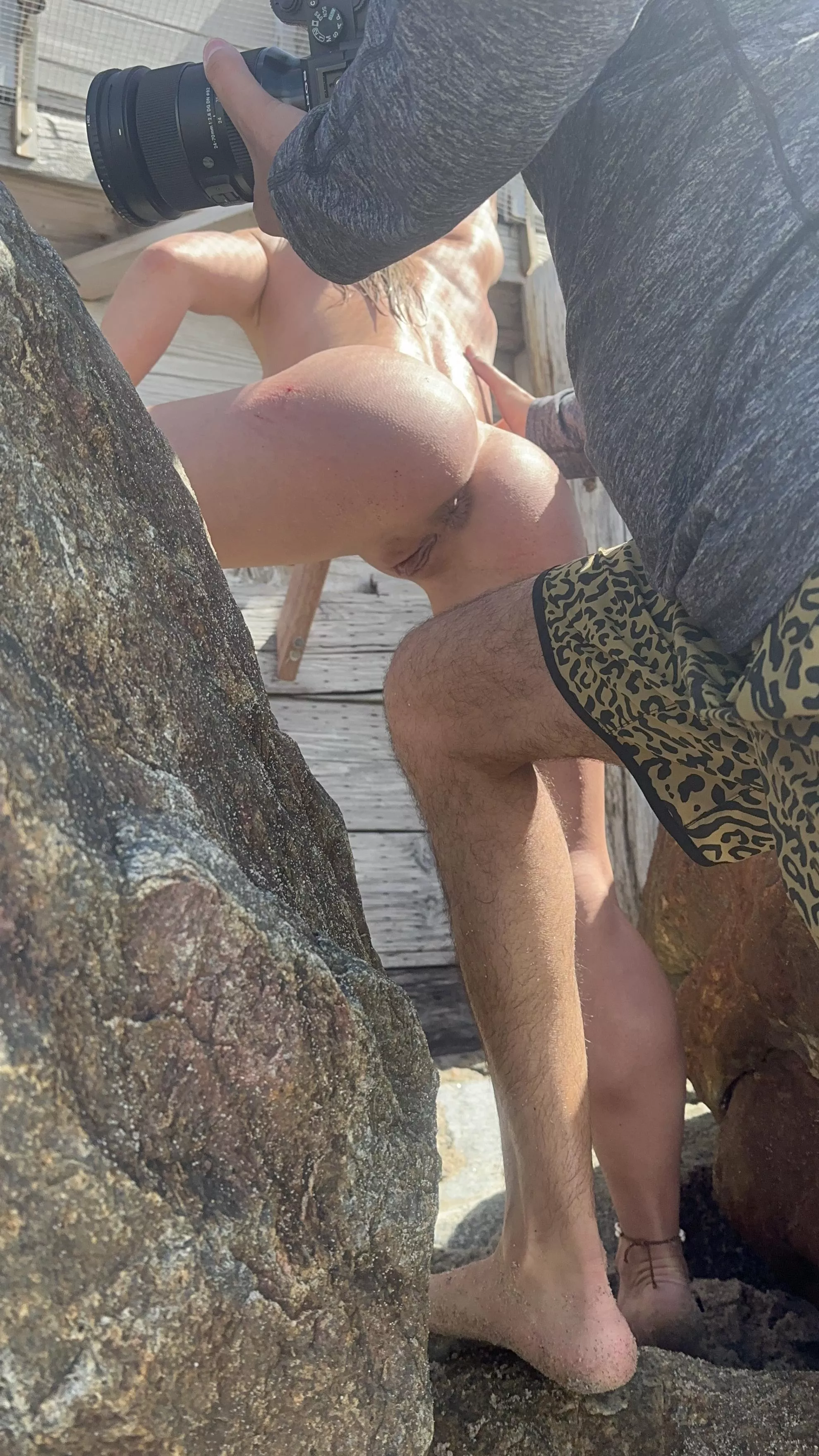 Doing as I'm told on the beach 🤭