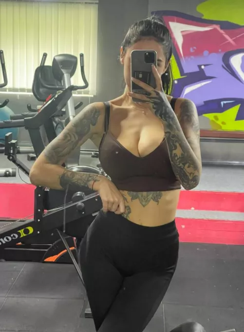 Everyone at the gym is looking at those twins.