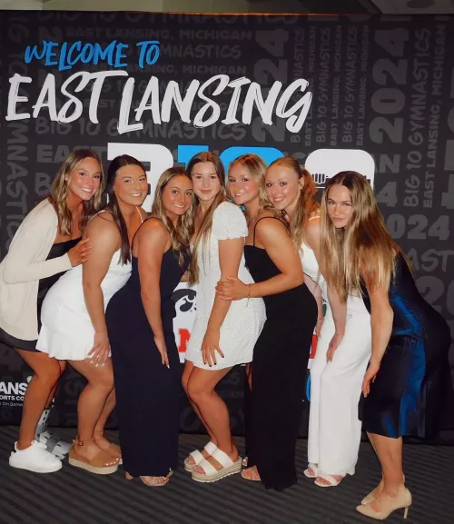 Gymnasts playing dress up