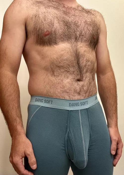 I hope you like a hairy man with a big bulge.