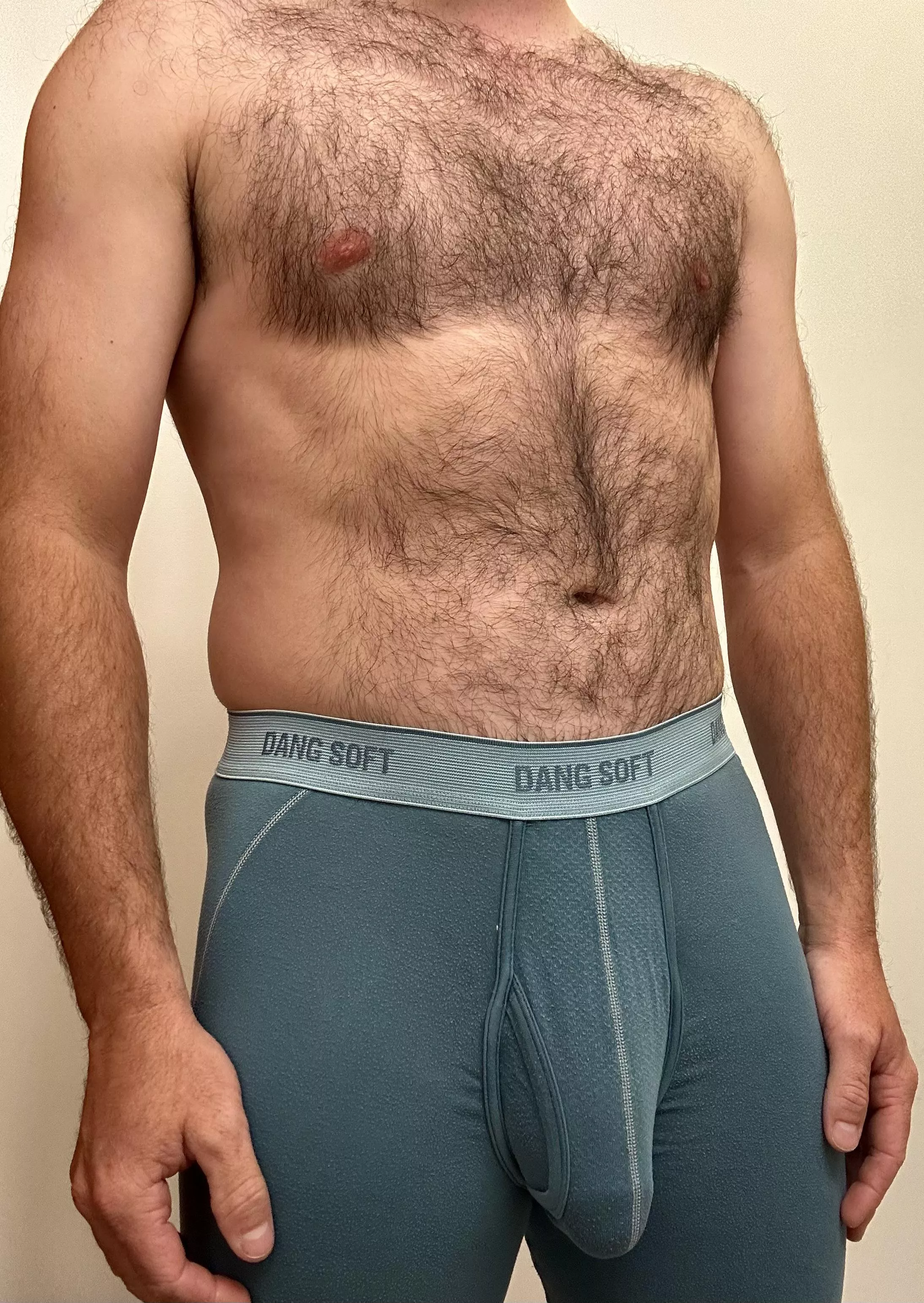 I hope you like a hairy man with a big bulge.