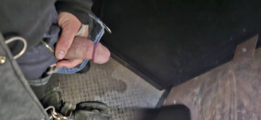 Just pulling my dick out in the burn building...