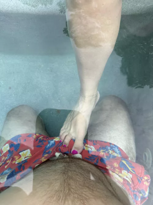 Look what she found in the hot tub! (OC)