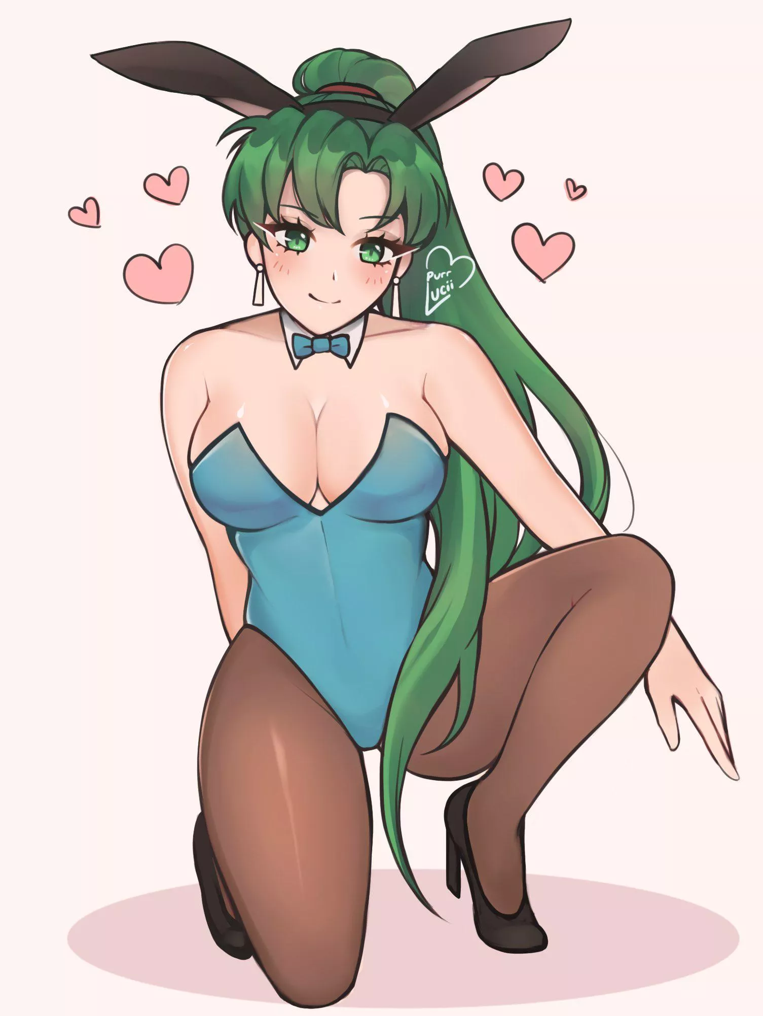 Lyn in a bunny outfit