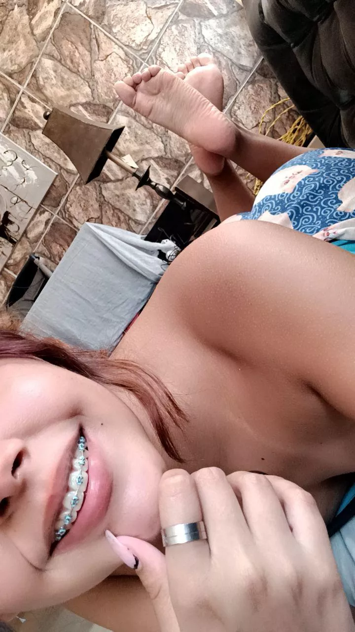 My butt looks round, but my smile looks better.