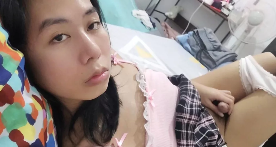 oops you just caught me playing with my girl dick 🫣 what happens next?