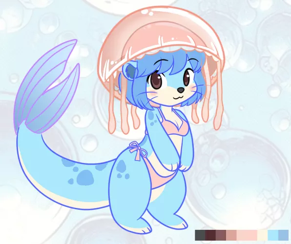 She Wants You To Take Her Swimming! (Adoptable - Art & Design by Me!)