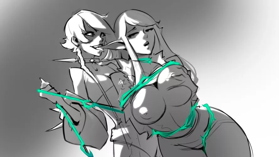 sketch of captured elven for my game [The Veil Chronicles: Nix University]