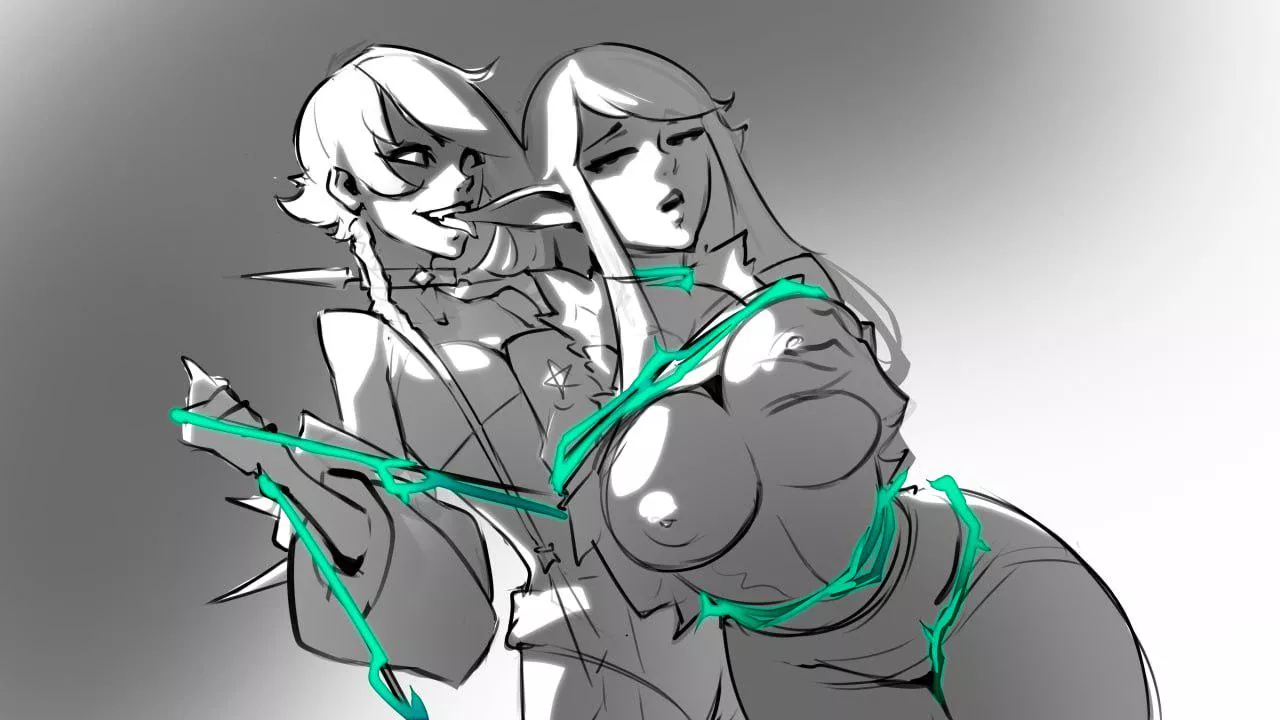 sketch of captured elven for my game [The Veil Chronicles: Nix University]