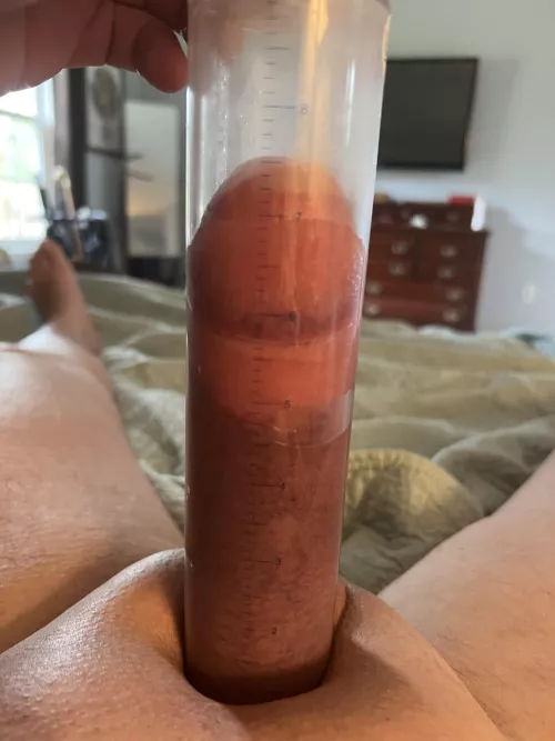 Starting to fill up the tube 