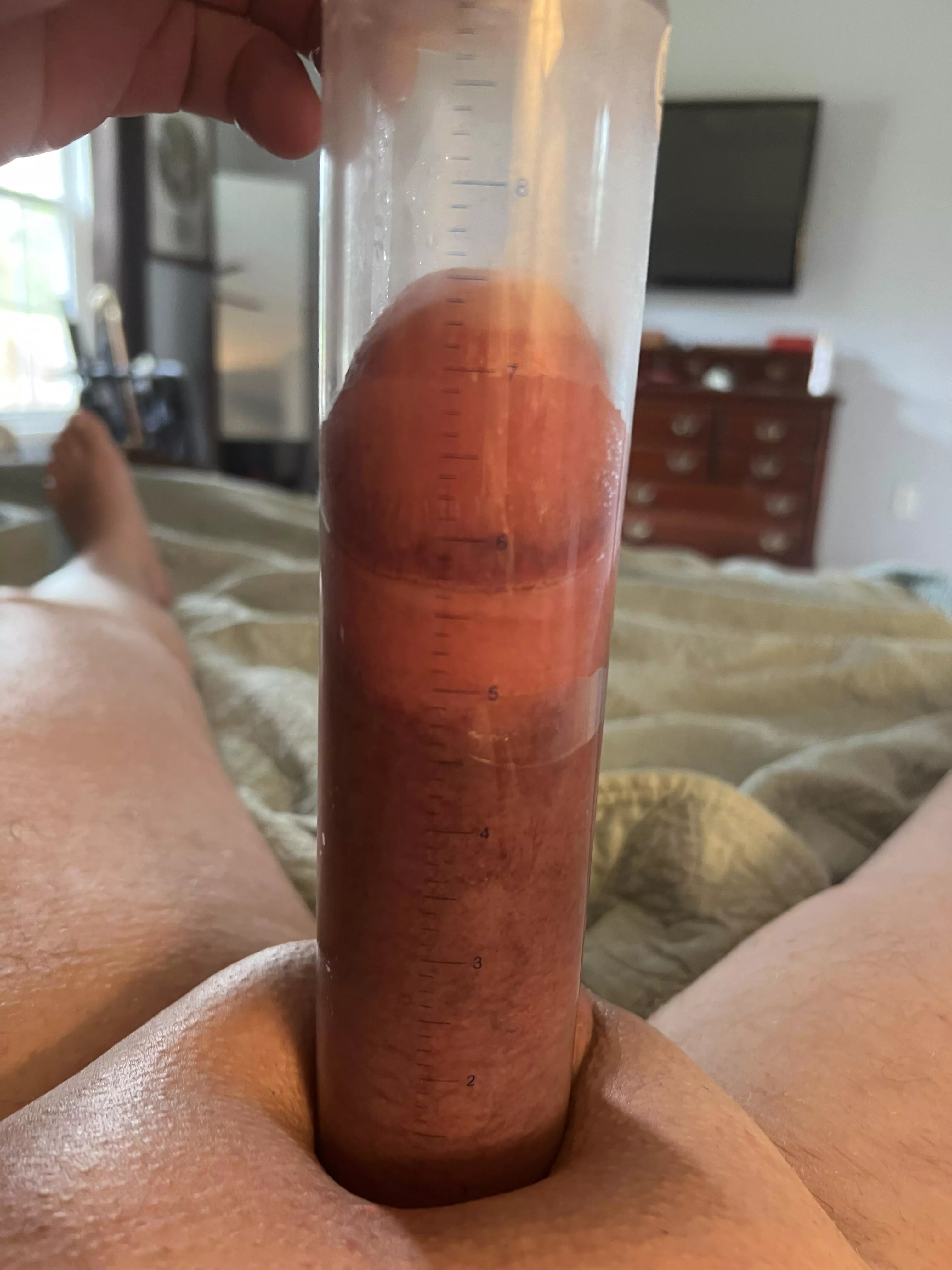 Starting to fill up the tube 