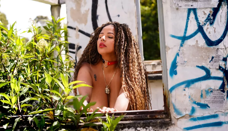 Sunbathing in my fancy mansion