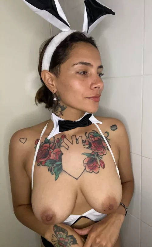 This bunny needs something to suck her delicious nipples