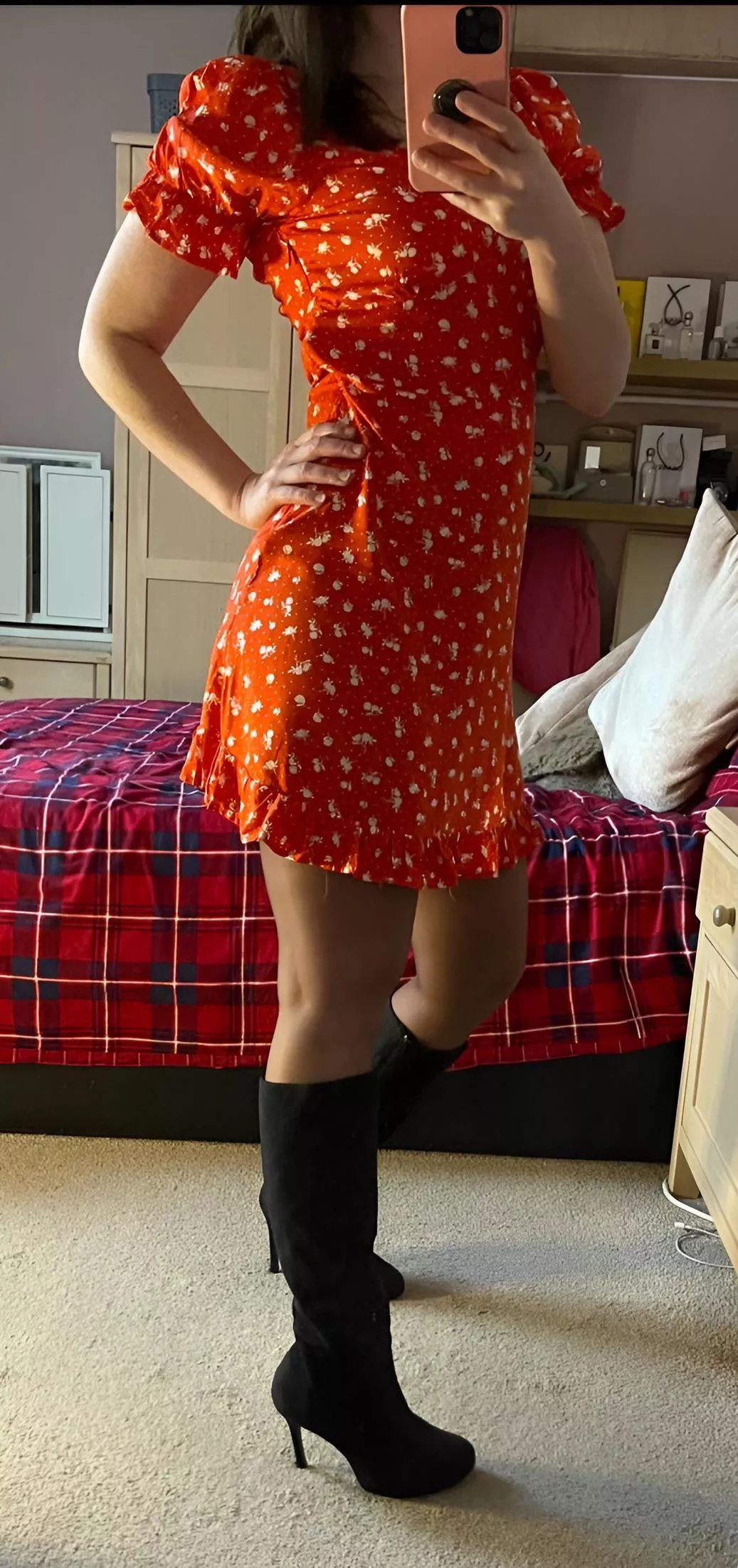 Tights always look better with a cute dress