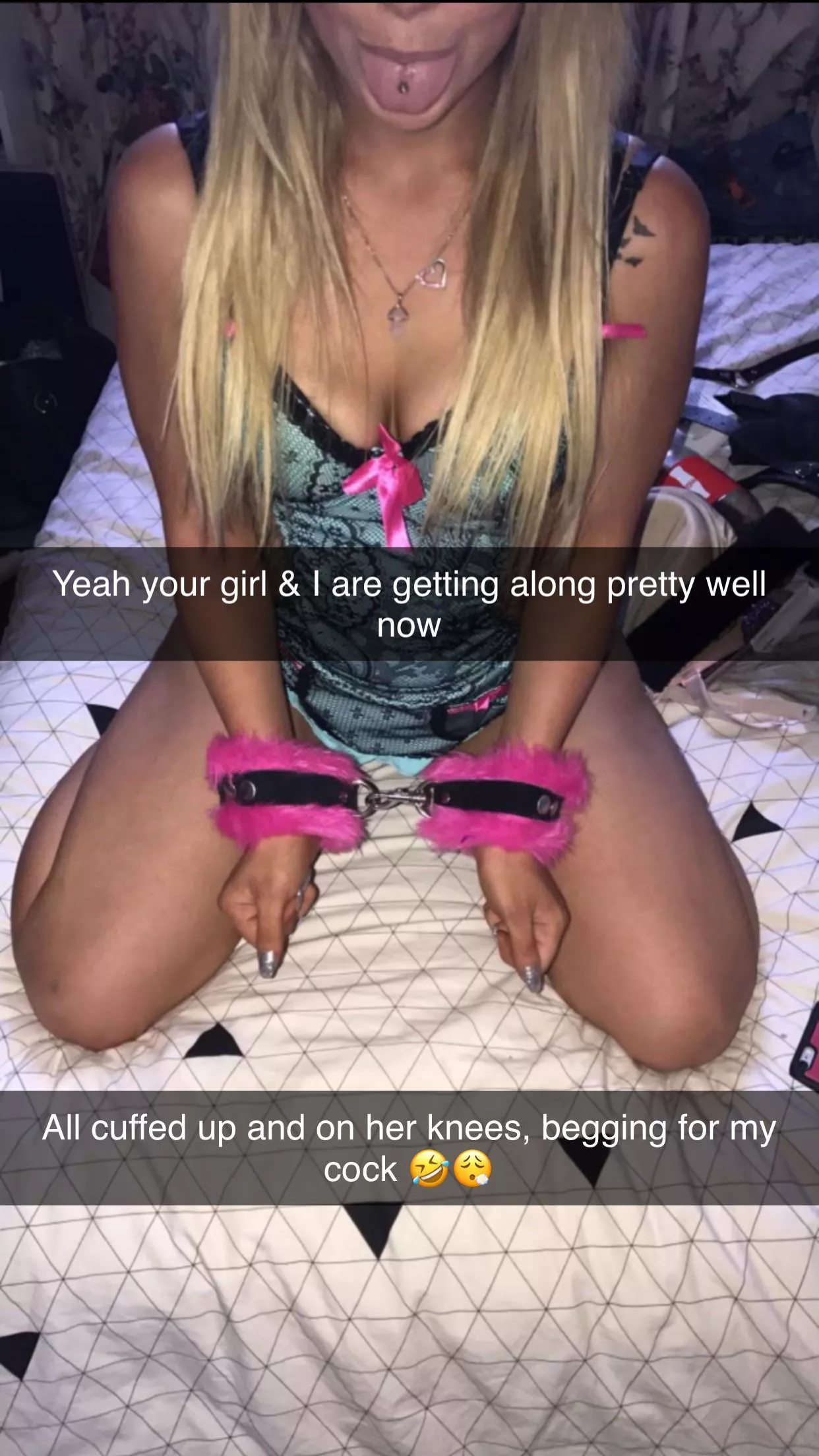 When the cuffs come out, I’m a naughty slut 