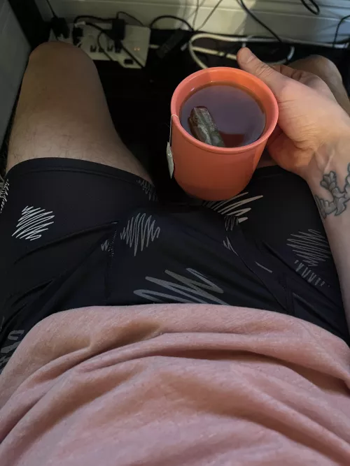 Working from home means no pants and endless tea!